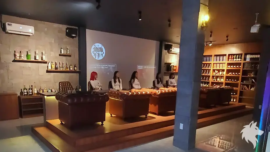 等待接待的酒吧工作人員